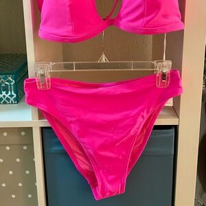Good American Hot Pink BOTTOMS Swimwear BIKINI SZ M